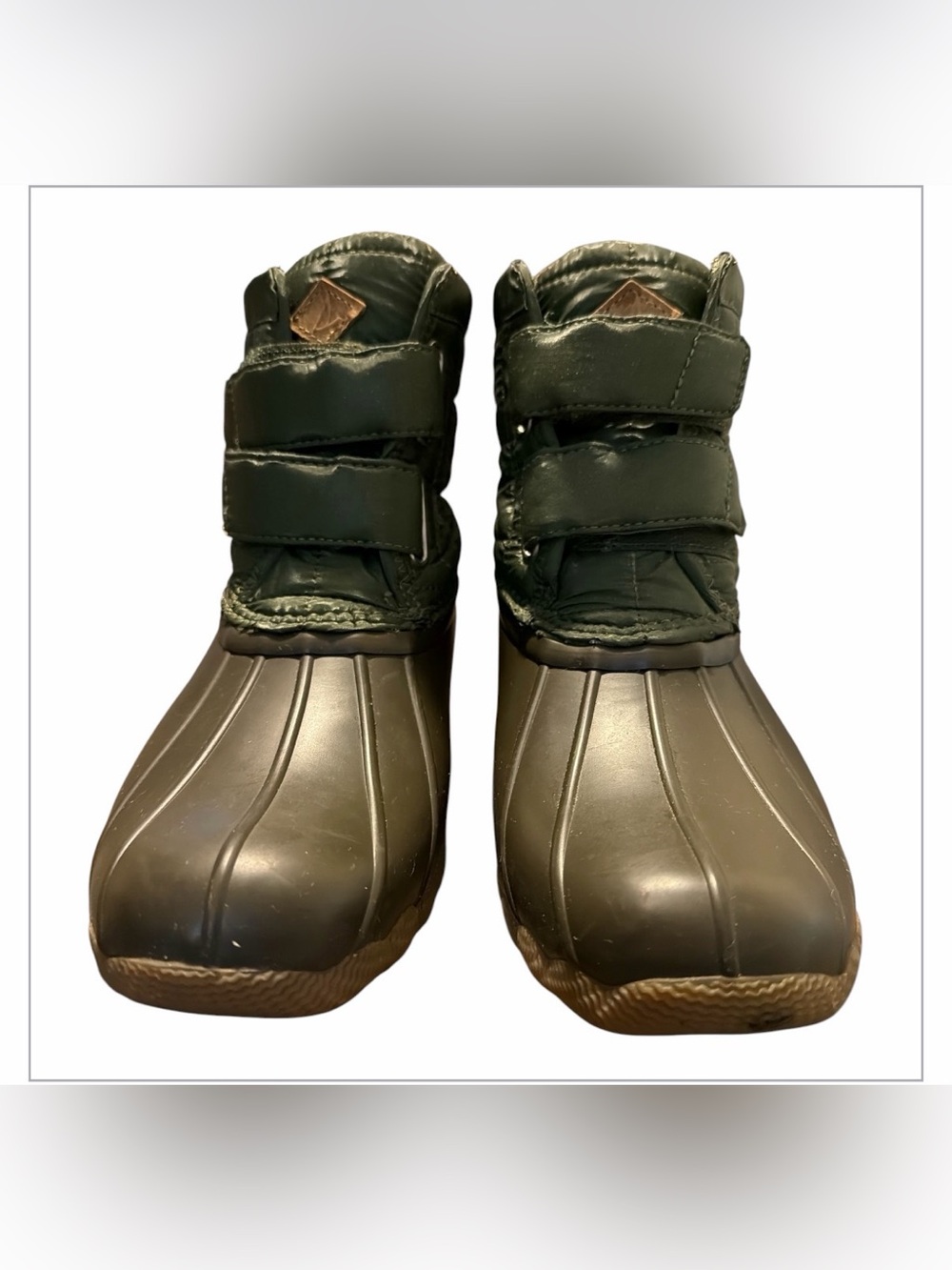 Sperry Women's Saltwater Duck Boot Size 7, Green Quilted Nylon Fall ankle boots